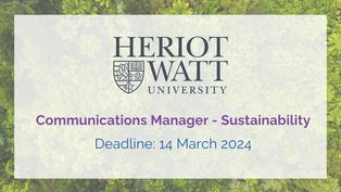 Communications Manager - Sustainability