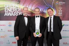 Representatives from Vital Energi and the University of St Andrews collecting the award