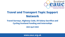 Travel and Transport Topic Support Network - 26th April 2023 image #1